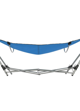 Hangmat met inklapbare standaard blauw