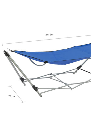 Hangmat met inklapbare standaard blauw