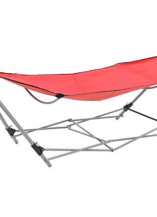 Hangmat met inklapbare standaard rood