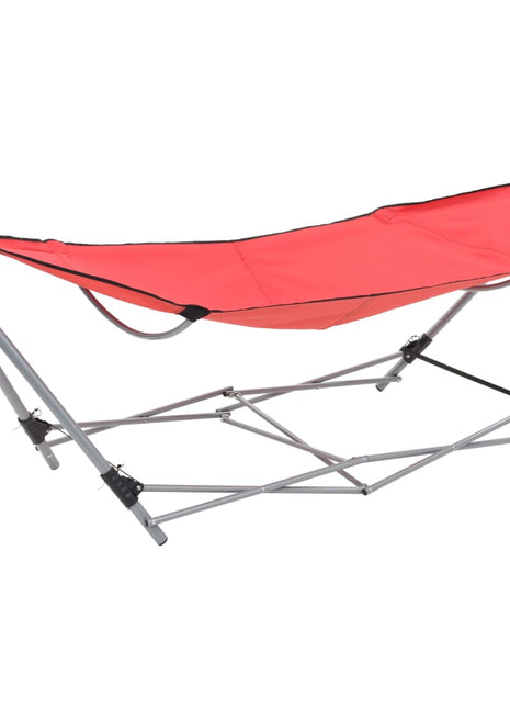 Hangmat met inklapbare standaard rood