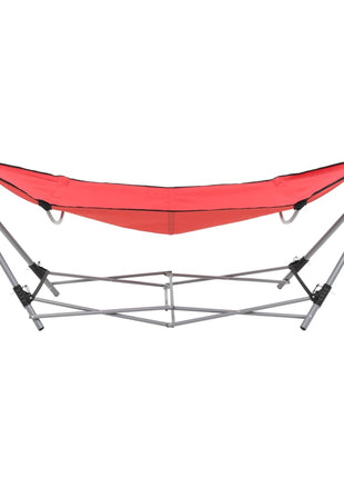 Hangmat met inklapbare standaard rood