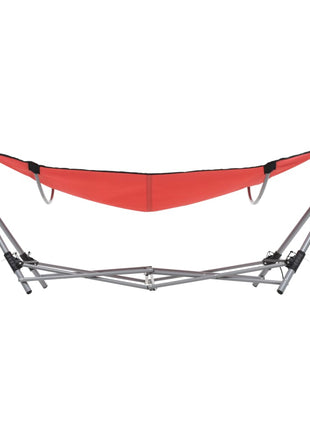 Hangmat met inklapbare standaard rood