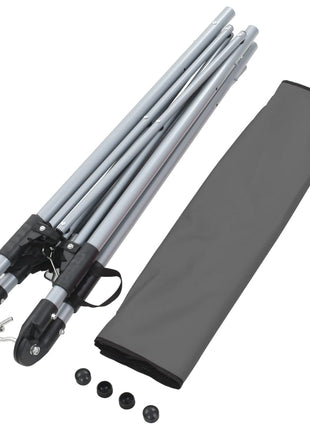 Hangmat met inklapbare standaard grijs