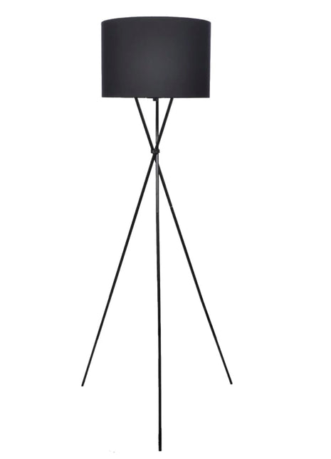Lampenkap voor vloerlamp met standaard 139 cm zwart