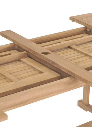 9-Delige Tuinset 180-280X100X75 Cm Massief Teakhout