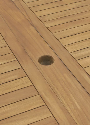 9-Delige Tuinset 180-280X100X75 Cm Massief Teakhout