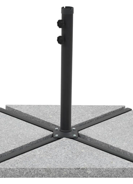 Parasolvoetplaat driehoekig 15 kg graniet grijs