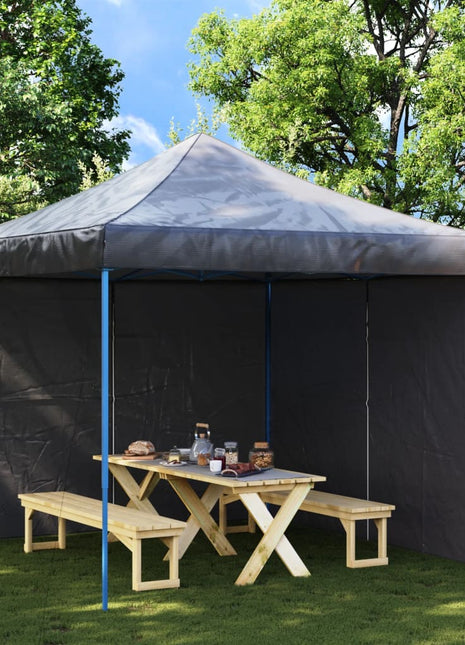 Tentwanden met ritssluiting PE antraciet 2 st