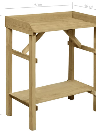 Oppottafel 75X40X90 Cm Geïmpregneerd Grenenhout