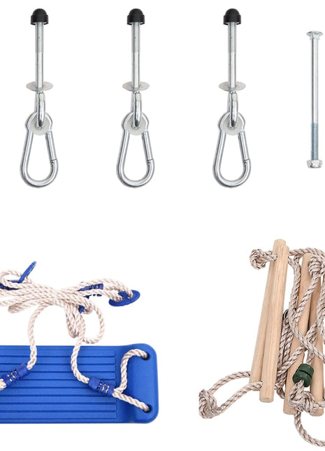 Schommelzitje en touwladder 37x15 cm PE blauw