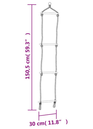 Schommelzitje en touwladder 37x15 cm PE blauw