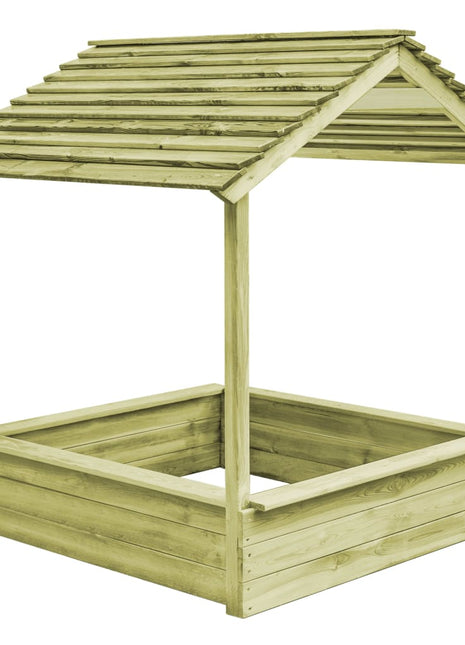 Buitenspeelhuis met zandbak 128x120x145 cm grenenhout