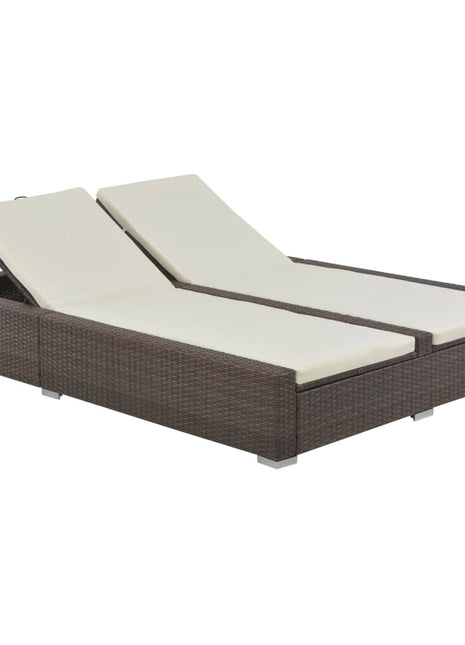Ligbed Tweepersoons Poly Rattan