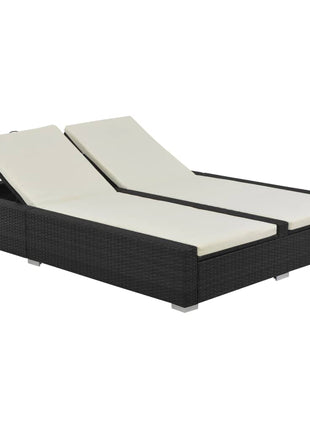 Ligbed Tweepersoons Poly Rattan