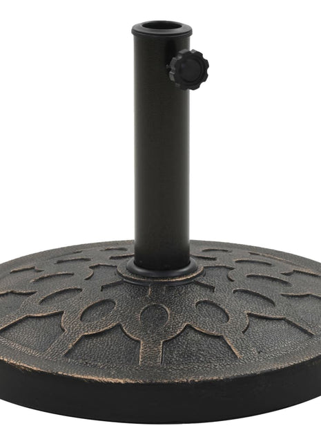 Parasolvoet rond 13 kg polyresin bronskleurig