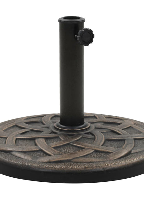 Parasolvoet rond 11 kg polyresin bronskleurig