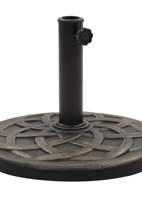 Parasolvoet rond 19 kg polyresin bronskleurig
