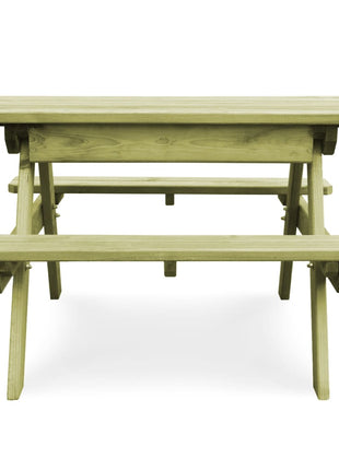 Picknicktafel Met Banken 90X90X58 Cm Geïmpregneerd Grenenhout