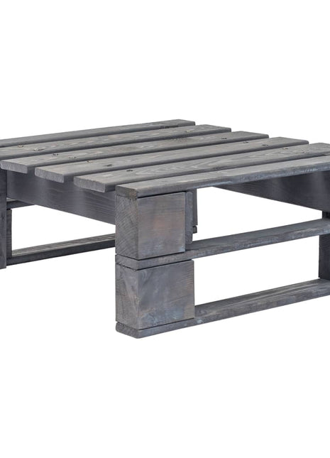 Tuinhocker pallet hout grijs