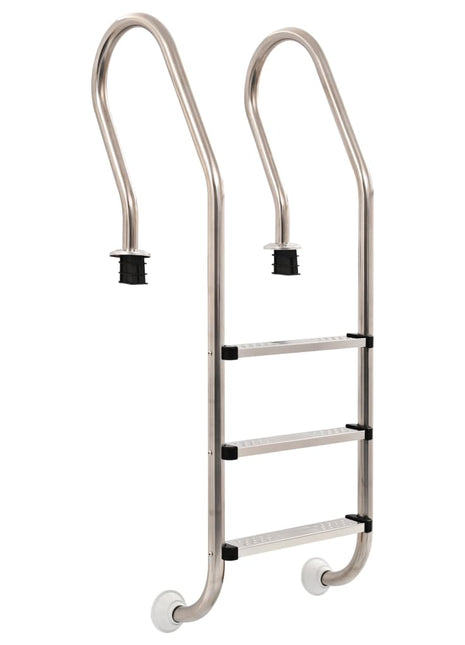 Zwembadladder met 3 sporten 120 cm roestvrij staal 304