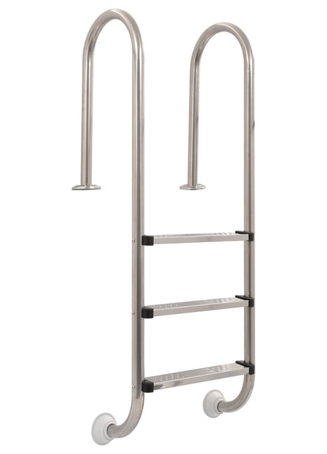 Zwembadladder met 3 sporten 120 cm roestvrij staal 304