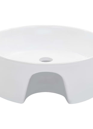 Wastafel met overloop 36x13 cm keramiek wit