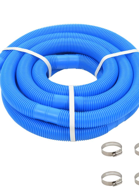 Zwembadslang met klemmen 38 mm 6 m blauw