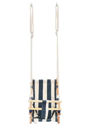 Babyschommel met veiligheidsgordel katoen hout blauw