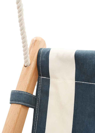 Babyschommel met veiligheidsgordel katoen hout blauw
