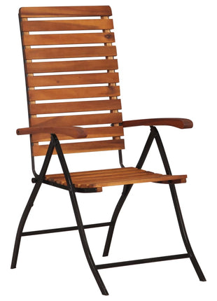2 st Tuinstoelen verstelbaar massief acaciahout