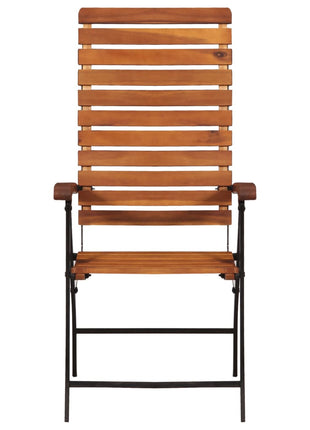 2 st Tuinstoelen verstelbaar massief acaciahout