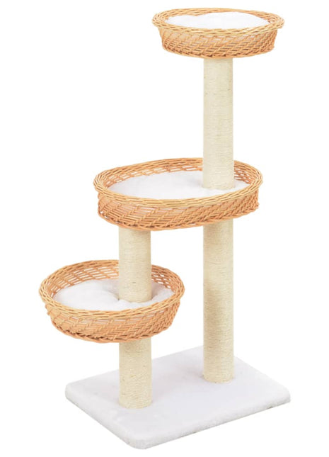 Kattenkrabpaal met sisal krabpaal natuurlijk wilgenhout