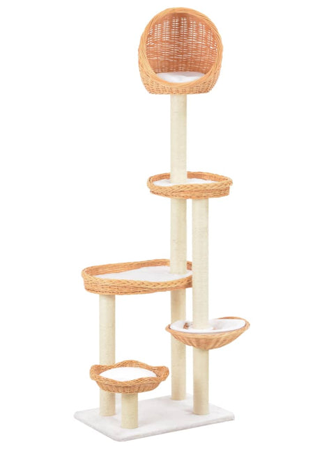 Kattenkrabpaal met sisal krabpaal natuurlijk wilgenhout