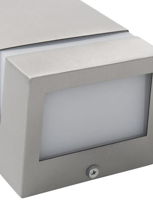 Buitenwandlampen 35 W Rechthoekig Kleurig Zilver