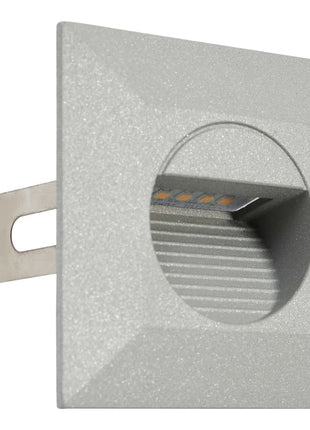 LED-buitenwandlampen 6 st 5 W vierkant zilverkleurig