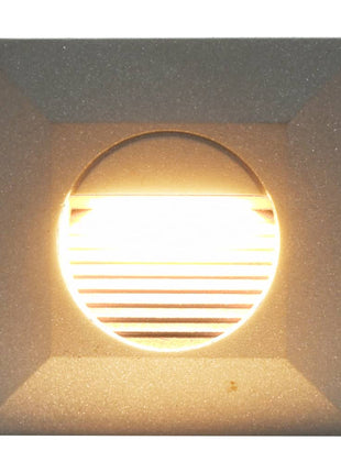 LED-buitenwandlampen 6 st 5 W vierkant zilverkleurig
