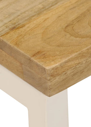 Salontafel 100X50X35 Cm Massief Mangohout En Staal
