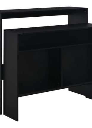 Bartafel Met 2 Tafelbladen 130X40X120 Cm Wit En