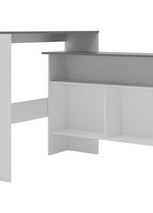 Bartafel Met 2 Tafelbladen 130X40X120 Cm Wit En
