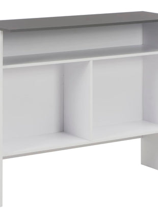 Bartafel Met 2 Tafelbladen 130X40X120 Cm Wit En