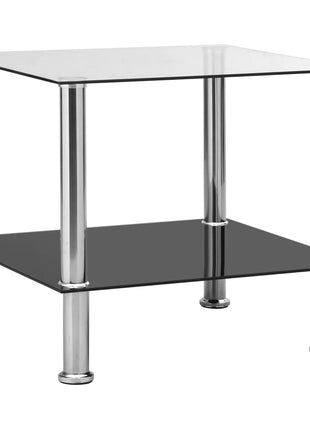 Bijzettafel 45X50X45 Cm Gehard Glas Transparant