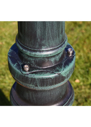 Tuinlantaarn Met 2 Armen 230 Cm Aluminium Donkergroen/Zwart