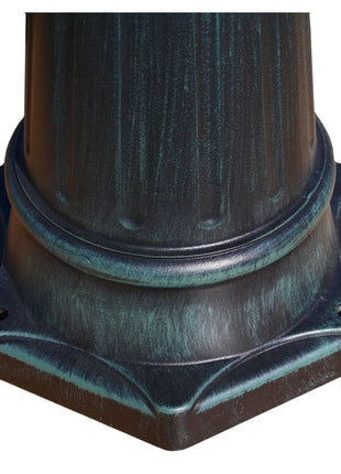 Tuinlantaarn Met 2 Armen 230 Cm Aluminium Donkergroen/Zwart