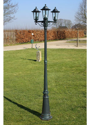 Tuinlantaarn Met 3 Armen 215 Cm Aluminium /Zwart