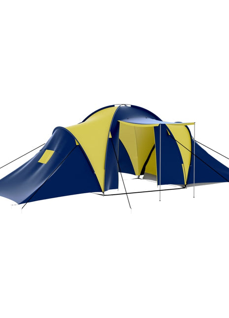 Tent 9-persoons polyester blauw en geel