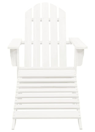 Tuinstoel met hocker hout wit