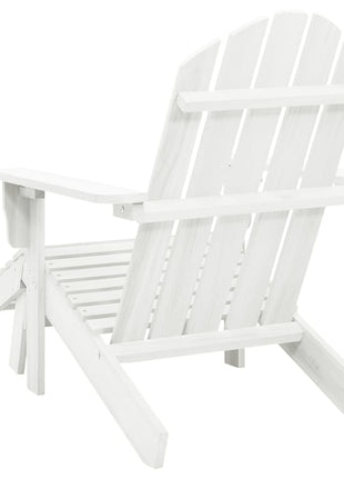 Tuinstoel met hocker hout wit