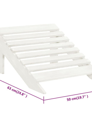 Tuinstoel met hocker hout wit