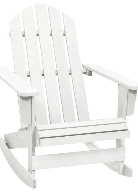 Tuinschommelstoel hout wit