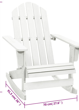 Tuinschommelstoel hout wit